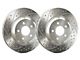 SP Performance Double Drilled and Slotted 8-Lug Rotors with Silver Zinc Plating; Front Pair (06-08 RAM 1500 Mega Cab)