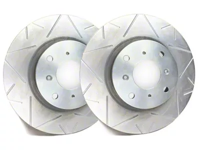 SP Performance Peak Series Slotted 5-Lug Rotors with Silver ZRC Coated; Rear Pair (02-18 RAM 1500, Excluding SRT-10 & Mega Cab)