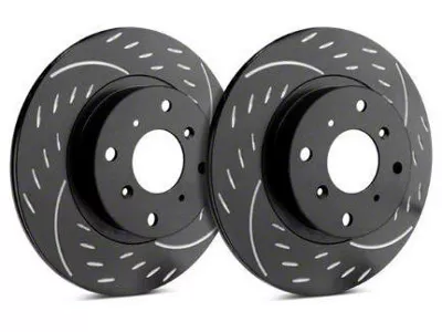 SP Performance Diamond Slot 8-Lug Rotors with Black Zinc Plating; Front Pair (03-08 RAM 3500)