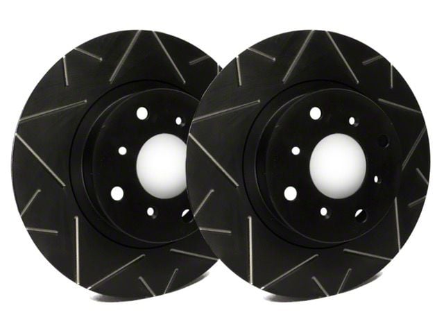 SP Performance Peak Series Slotted 8-Lug Rotors with Black Zinc Plating; Rear Pair (09-18 RAM 3500)