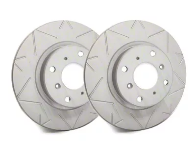 SP Performance Peak Series Slotted 8-Lug Rotors with Gray ZRC Coating; Rear Pair (09-18 RAM 3500)