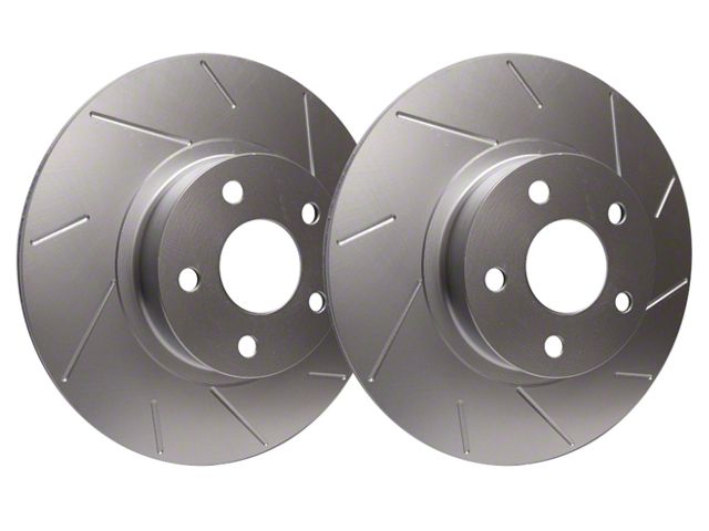 SP Performance Slotted 8-Lug Rotors with Silver Zinc Plating; Rear Pair (09-18 RAM 3500)