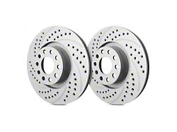 SP Performance Double Drilled and Slotted 6-Lug Rotors with Gray ZRC Coating; Front Pair (19-25 Ranger, Excluding Raptor)