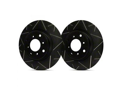 SP Performance Peak Series Slotted 6-Lug Rotors with Black ZRC Coated; Front Pair (19-23 Ranger)