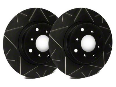 SP Performance Peak Series Slotted 6-Lug Rotors with Black Zinc Plating; Rear Pair (99-06 Sierra 1500 w/ Rotors Over 1-Inch Thick)