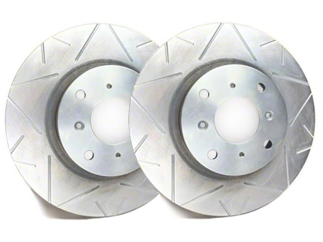 SP Performance Peak Series Slotted 6-Lug Rotors with Silver Zinc Plating; Front Pair (99-06 Sierra 1500 w/o Rear Drum Brakes)