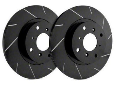 SP Performance Slotted 6-Lug Rotors with Black Zinc Plating; Front Pair (19-24 Sierra 1500)