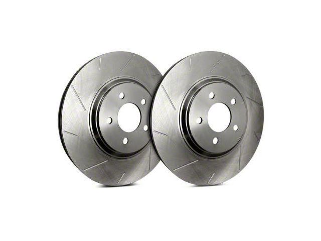 SP Performance Slotted 6-Lug Rotors with Silver Zinc Plating; Front Pair (99-06 Sierra 1500 w/o Rear Drum Brakes)
