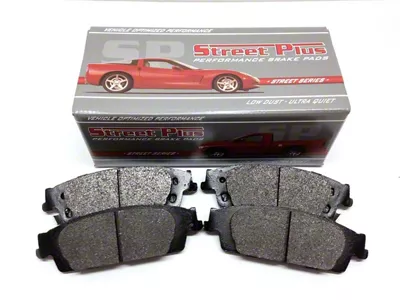 SP Performance Street Plus Semi-Metallic Brake Pads; Front Pair (05-07 Sierra 1500 w/ Vacuum Power Brake Booster; 2008 Sierra 1500)