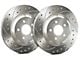 SP Performance Cross-Drilled and Slotted 8-Lug Rotors with Silver Zinc Plating; Rear Pair (11-24 Sierra 2500 HD)