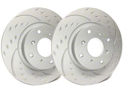 SP Performance Diamond Slot 8-Lug Rotors with Gray ZRC Coating; Front Pair (07-10 Sierra 2500 HD)