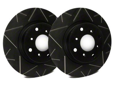 SP Performance Peak Series Slotted 8-Lug Rotors with Black Zinc Plating; Rear Pair (11-23 Sierra 2500 HD)