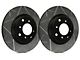SP Performance Peak Series Slotted 8-Lug Rotors with Black Zinc Plating; Front Pair (11-24 Sierra 3500 HD)