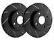 SP Performance Slotted 8-Lug Rotors with Black Zinc Plating; Front Pair (11-24 Sierra 3500 HD)