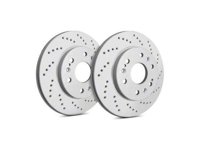 SP Performance Cross-Drilled 6-Lug Rotors with Gray ZRC Coating; Front Pair (19-24 Silverado 1500)