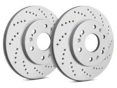 SP Performance Cross-Drilled 6-Lug Rotors with Gray ZRC Coating; Front Pair (19-24 Silverado 1500)