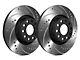 SP Performance Cross-Drilled and Slotted 6-Lug Rotors with Black Zinc Plating; Front Pair (19-24 Silverado 1500)