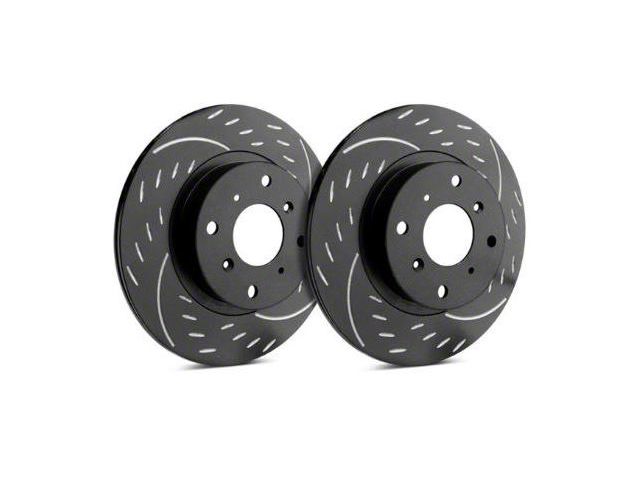 SP Performance Diamond Slot 6-Lug Rotors with Black Zinc Plating; Front Pair (19-24 Silverado 1500)