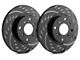 SP Performance Diamond Slot 6-Lug Rotors with Black Zinc Plating; Front Pair (19-24 Silverado 1500)