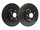 SP Performance Double Drilled and Slotted 6-Lug Rotors with Black Zinc Plating; Rear Pair (07-18 Silverado 1500)