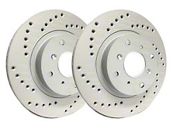 SP Performance Cross-Drilled 8-Lug Rotors with Gray ZRC Coating; Front Pair (07-10 Silverado 2500 HD)