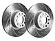 SP Performance Cross-Drilled and Slotted 8-Lug Rotors with Gray ZRC Coating; Rear Pair (11-24 Silverado 2500 HD)