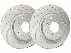 SP Performance Diamond Series Slotted 8-Lug Rotors with Gray ZRC Coating; Front Pair (11-25 Silverado 2500 HD)