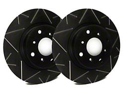 SP Performance Peak Series Slotted 8-Lug Rotors with Black Zinc Plating; Rear Pair (07-10 Silverado 2500 HD)