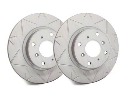 SP Performance Peak Series Slotted 8-Lug Rotors with Gray ZRC Coating; Front Pair (11-24 Silverado 3500 HD)