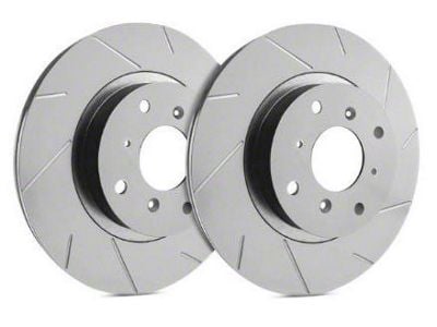SP Performance Slotted 8-Lug Rotors with Gray ZRC Coating; Rear Pair (11-25 Silverado 3500 HD SRW)