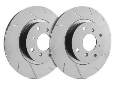 SP Performance Slotted 8-Lug Rotors with Gray ZRC Coating; Rear Pair (11-24 Silverado 3500 HD SRW)