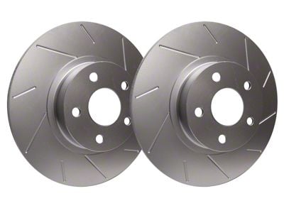 SP Performance Slotted 8-Lug Rotors with Silver Zinc Plating; Front Pair (11-25 Silverado 3500 HD)
