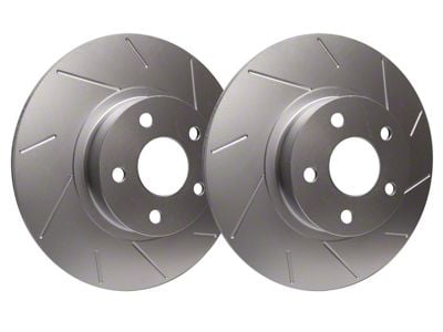 SP Performance Slotted 8-Lug Rotors with Silver ZRC Coated; Rear Pair (07-10 Silverado 3500 HD DRW)