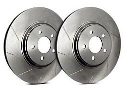 SP Performance Slotted 6-Lug Rotors with Silver Zinc Plating; Rear Pair (99-06 Silverado 1500)