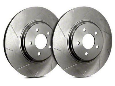 SP Performance Slotted 6-Lug Rotors with Silver Zinc Plating; Rear Pair (99-06 Silverado 1500)