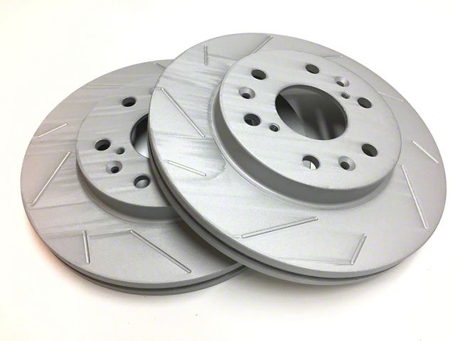 SP Performance Slotted Rotors with Gray ZRC Coating; Rear Pair (07-18 Sierra 1500)