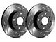 SP Performance Diamond Slot 8-Lug Rotors with Black ZRC Coated; Front Pair (11-12 4WD F-250 Super Duty)