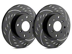 SP Performance Diamond Slot 8-Lug Rotors with Black ZRC Coating; Rear Pair (05-12 F-250 Super Duty)