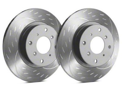 SP Performance Diamond Slot 8-Lug Rotors with Gray ZRC Coating; Front Pair (11-12 4WD F-250 Super Duty)