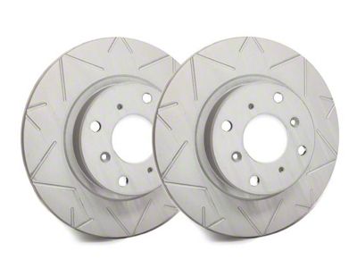 SP Performance Peak Series Slotted 8-Lug Rotors with Gray ZRC Coating; Front Pair (13-22 2WD F-250 Super Duty)