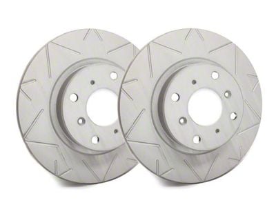 SP Performance Peak Series Slotted 8-Lug Rotors with Gray ZRC Coating; Front Pair (13-25 2WD F-250 Super Duty)