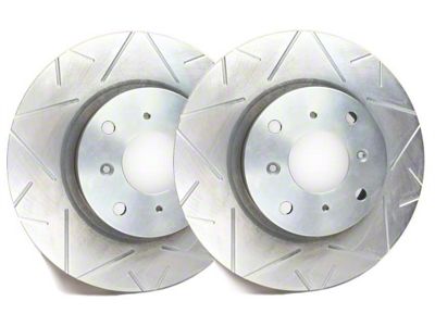 SP Performance Peak Series Slotted 8-Lug Rotors with Silver ZRC Coated; Front Pair (13-22 4WD F-250 Super Duty)