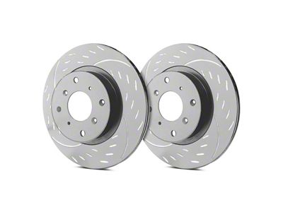 SP Performance Diamond Slot 6-Lug Rotors with Gray ZRC Coating; Front Pair (21-24 Tahoe, Excluding Police)