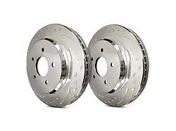 SP Performance Diamond Slot 6-Lug Rotors with Silver Zinc Plating; Front Pair (21-24 Tahoe, Excluding Police)