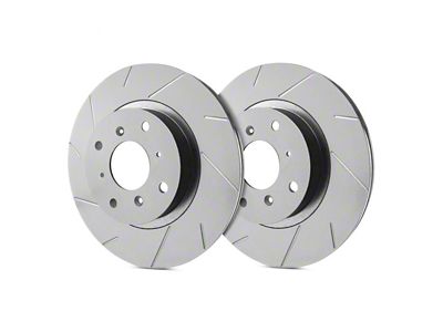 SP Performance Slotted 6-Lug Rotors with Gray ZRC Coating; Rear Pair (21-24 Tahoe)