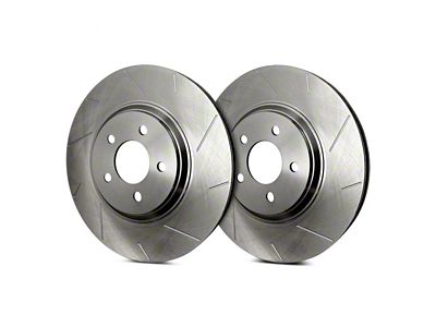 SP Performance Slotted 6-Lug Rotors with Silver Zinc Plating; Front Pair (21-24 Tahoe, Excluding Police)