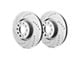 SP Performance Cross-Drilled and Slotted 6-Lug Rotors with Gray ZRC Coating; Rear Pair (21-24 Yukon)