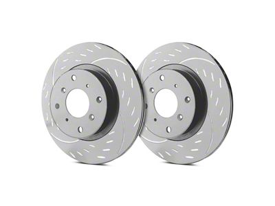 SP Performance Diamond Slot 6-Lug Rotors with Gray ZRC Coating; Front Pair (21-25 Yukon)