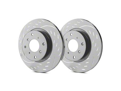 SP Performance Diamond Slot 6-Lug Rotors with Gray ZRC Coating; Front Pair (21-24 Yukon)