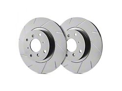SP Performance Slotted 6-Lug Rotors with Gray ZRC Coating; Front Pair (21-25 Yukon)